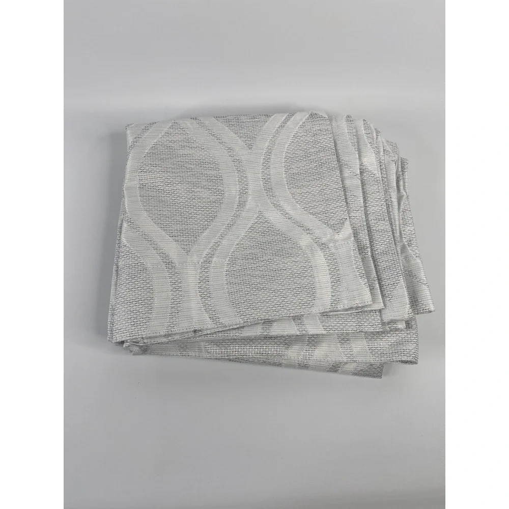 Silk‎ Home Mitchell Blackout Curtains 52x96 White Pair Excellent Geometric Ogee